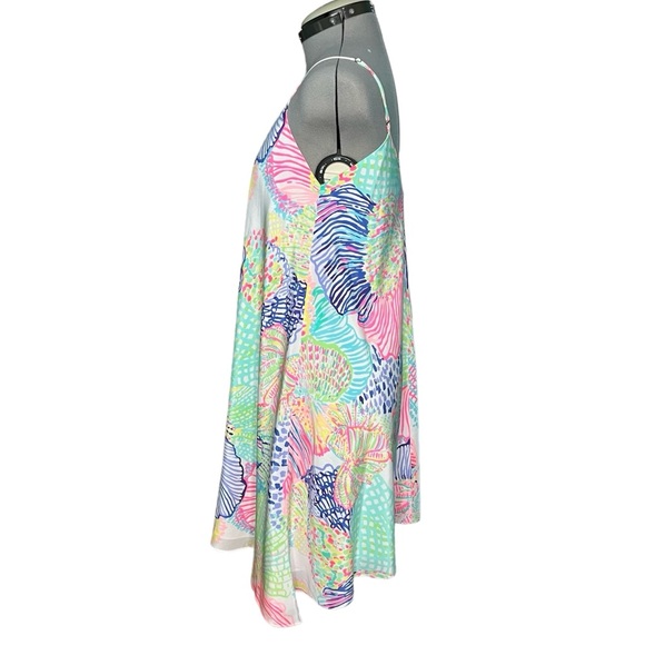 Lilly Pulitzer Clara Silk Dress Roar of The Seas Print Women's Size Small - Picture 5 of 7